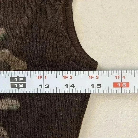 Le Chateau Midi Dress Sleeveless Stretch Knit Brown Green Print Size XS - Picture 11 of 16